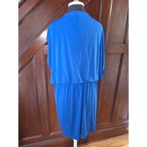 Chicos Womens Blue Dress Size 3 Blouson Style Knee-Length Soft & Stretchy XL - Picture 2 of 7